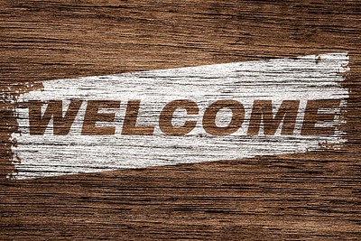 Welcome text wood texture brush | Free Photo - rawpixel