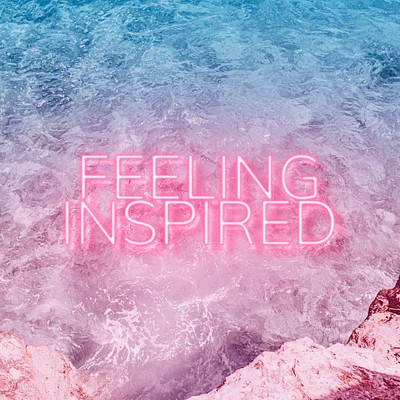 Feeling inspired text glowing neon | Free Photo - rawpixel