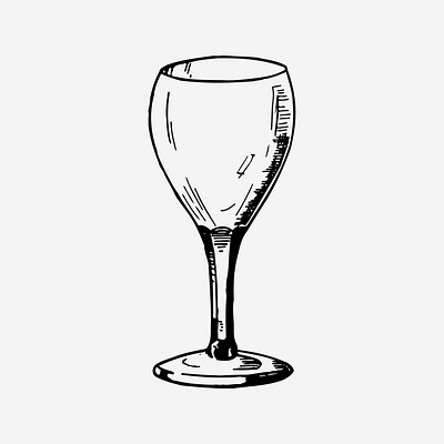 Wine pouring from bottle into glass sketch Vector Image