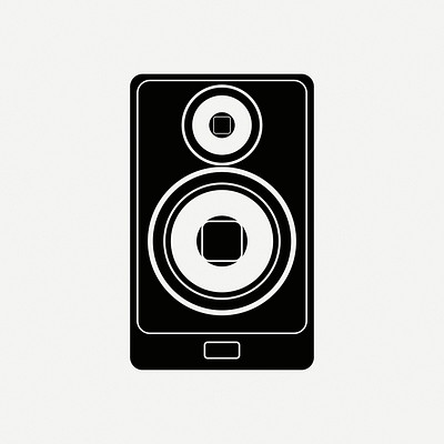 Speaker collage element, vintage illustration psd. Free public domain CC0 image.