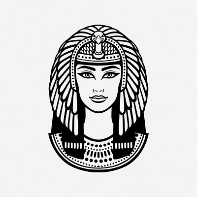 Head of Cleopatra, drawing illustration. | Free Photo - rawpixel