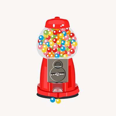 Gumball machine clipart, illustration vector. | Free Vector - rawpixel