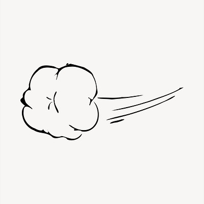 Png comic speed cloud sticker, | Free PNG - rawpixel