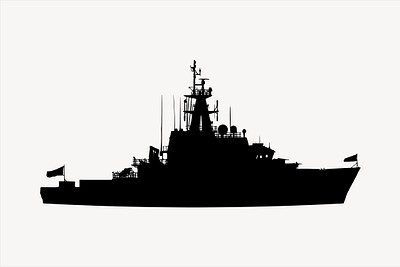 battleship silhouette vector