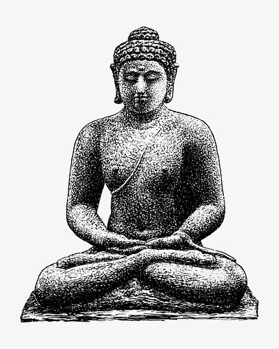 Lord Buddha, Drawing by Bhavya Bathla | Artmajeur