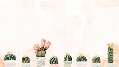 Vintage green cactus with flower | Premium Photo - rawpixel