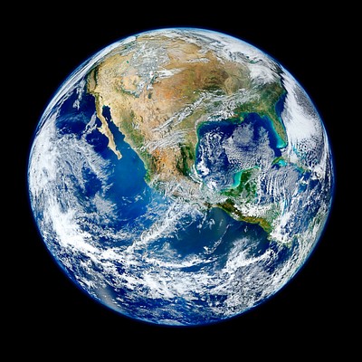 Amazing image of the Earth. Original from NASA. Digitally enhanced by rawpixel.