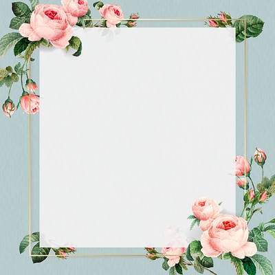 Golden Square Frame Design Vector 