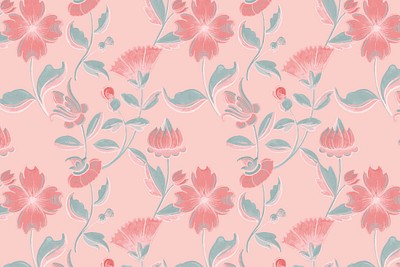 Pink floral seamless patterned transparent png, free image by rawpixel.com  / Chayanit