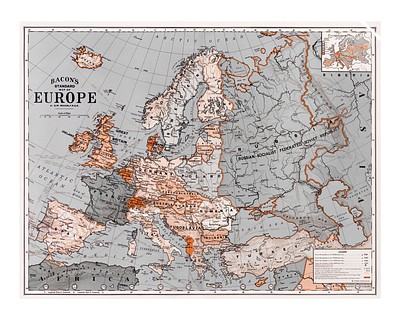 Bacon's standard map of Europe | Premium Photo - rawpixel