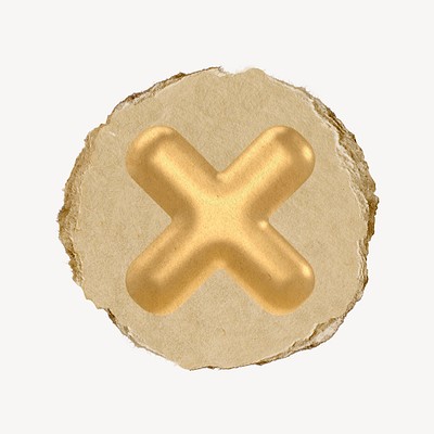 X mark icon sticker, ripped | Premium PSD - rawpixel