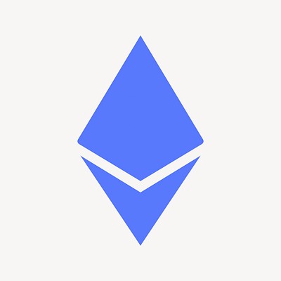 Ethereum cryptocurrency icon, flat graphic