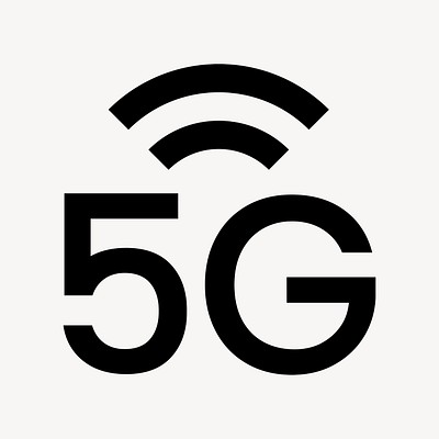 5G network icon, simple flat | Premium PSD - rawpixel