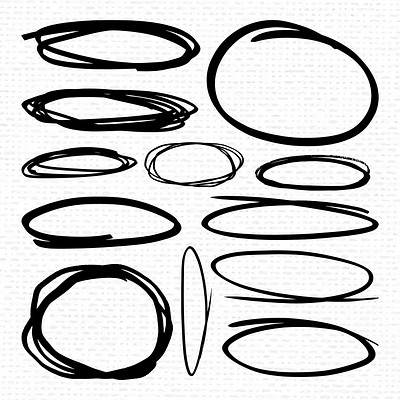 Black oval banner frame vector collection