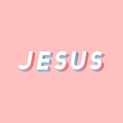 Jesus text 3d effect gradient | Free Photo - rawpixel