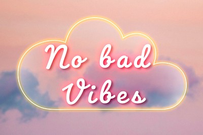 No Bad Vibes Pink Aesthetic Sticker