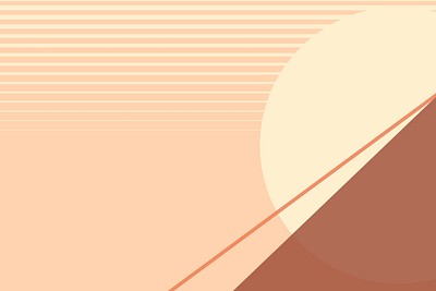 Sunset geometric aesthetic background vector in beige and brown 