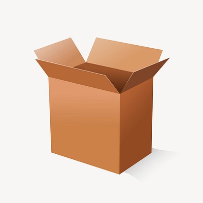 Open box clipart, illustration. Free public domain CC0 image.