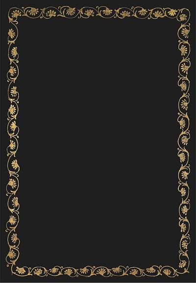 Vintage Gold Floral Frame Vector, 