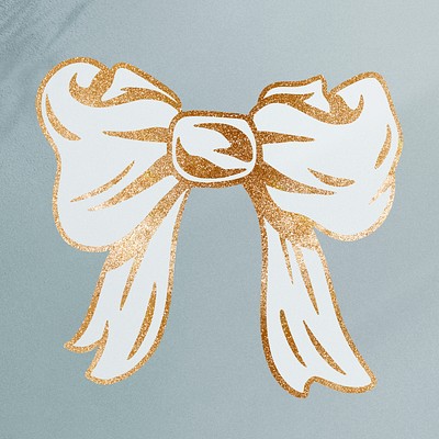 Cute bow sticker design element