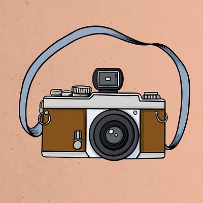 Hand drawn camera design element | Premium PSD - rawpixel