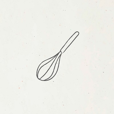 Doodle Whisk Design Resource Vector 