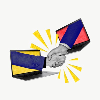 Png online networking handshake business | Premium PNG Sticker - rawpixel