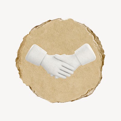 Premium PSD  Handshake emoji isolated