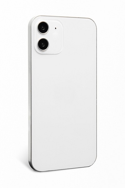 White smartphone mockup psd rear view innovative technology