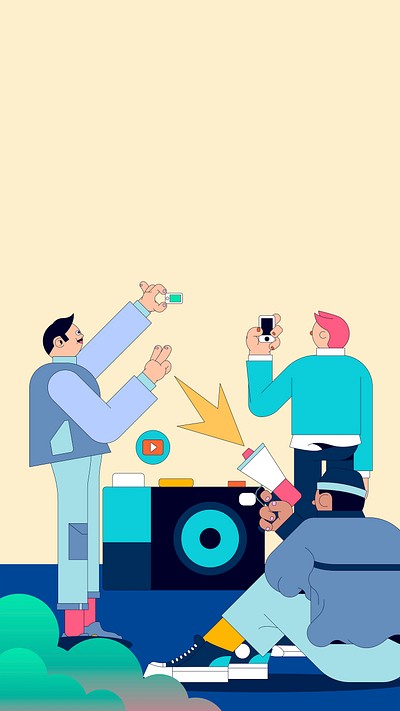 Illustration of diverse people on social | Premium Vector Illustration ...