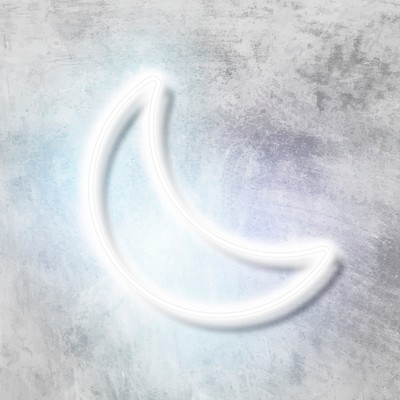 White neon crescent moon shape | Premium Icons - rawpixel