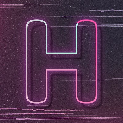 Capital letter H vector neon | Free Vector - rawpixel