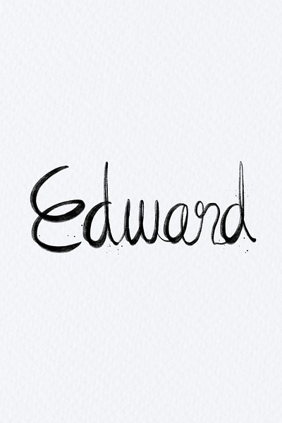 Hand drawn Edward font psd | Premium PSD - rawpixel