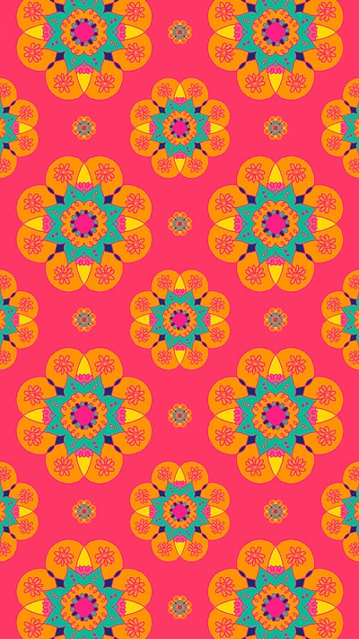 Colorful Paisley Art for Phone Backgrounds