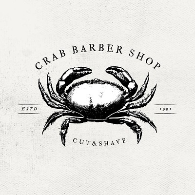 Vintage barber shop logo business badge illustration