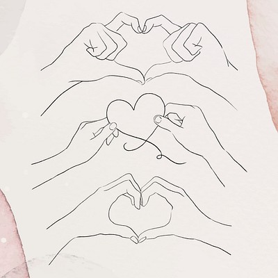 Premium Vector  Romantic couple love heart pose illustration