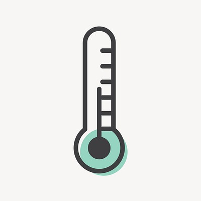 Simple small thermometer temperature icon Vector Image