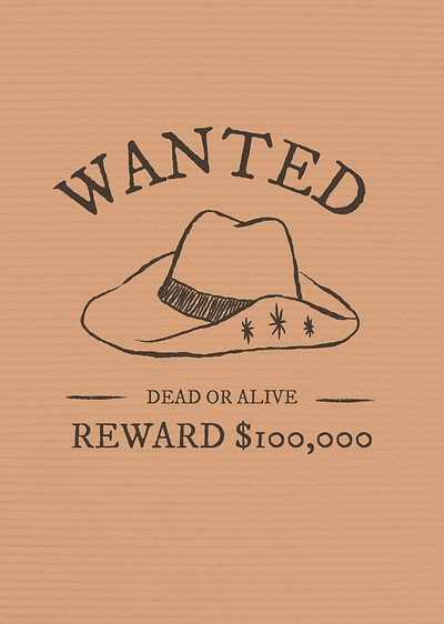 Premium Vector  Western wanted dead or alive vintage poster