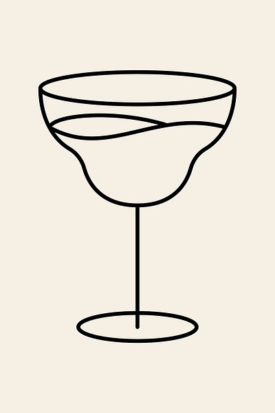 Margarita Glass Png Graphic Line | Free Png Sticker - Rawpixel