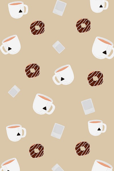 Cute cup coffee cartoon hand drawn style Vector Image