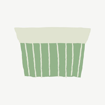 Green plant pot vector doodle