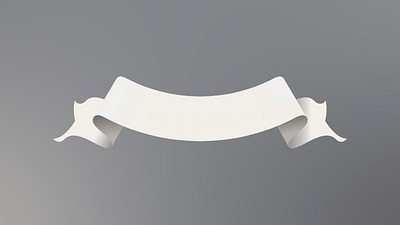 white ribbon banner vector