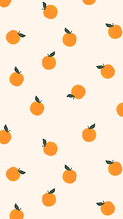 Orange mobile wallpaper, cute iPhone | Free Photo - rawpixel