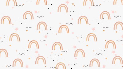 Free Vector  Rainbow background desktop wallpaper, cute vector