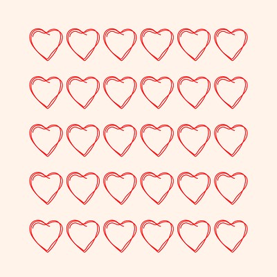 cute pink heart divider clipart