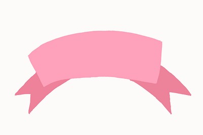 pink ribbon banner vector