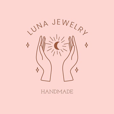 Mystical jewelry pink logo badge, | Free Photo - rawpixel