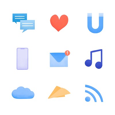 Lifestyle social icon collection social | Premium Icons - rawpixel