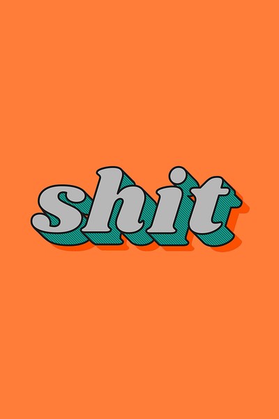 Bold shit word 3D retro | Free Photo - rawpixel