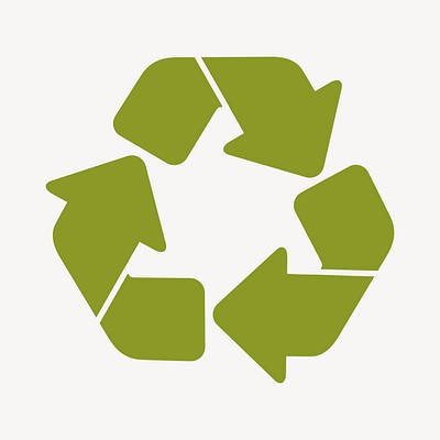 Recycle symbol, green design vector